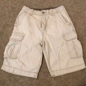 White Cargo Shorts
